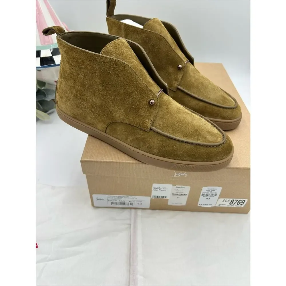 Men's Christian Louboutin CHAMBELISS desert suede boots size 43 made in Italy